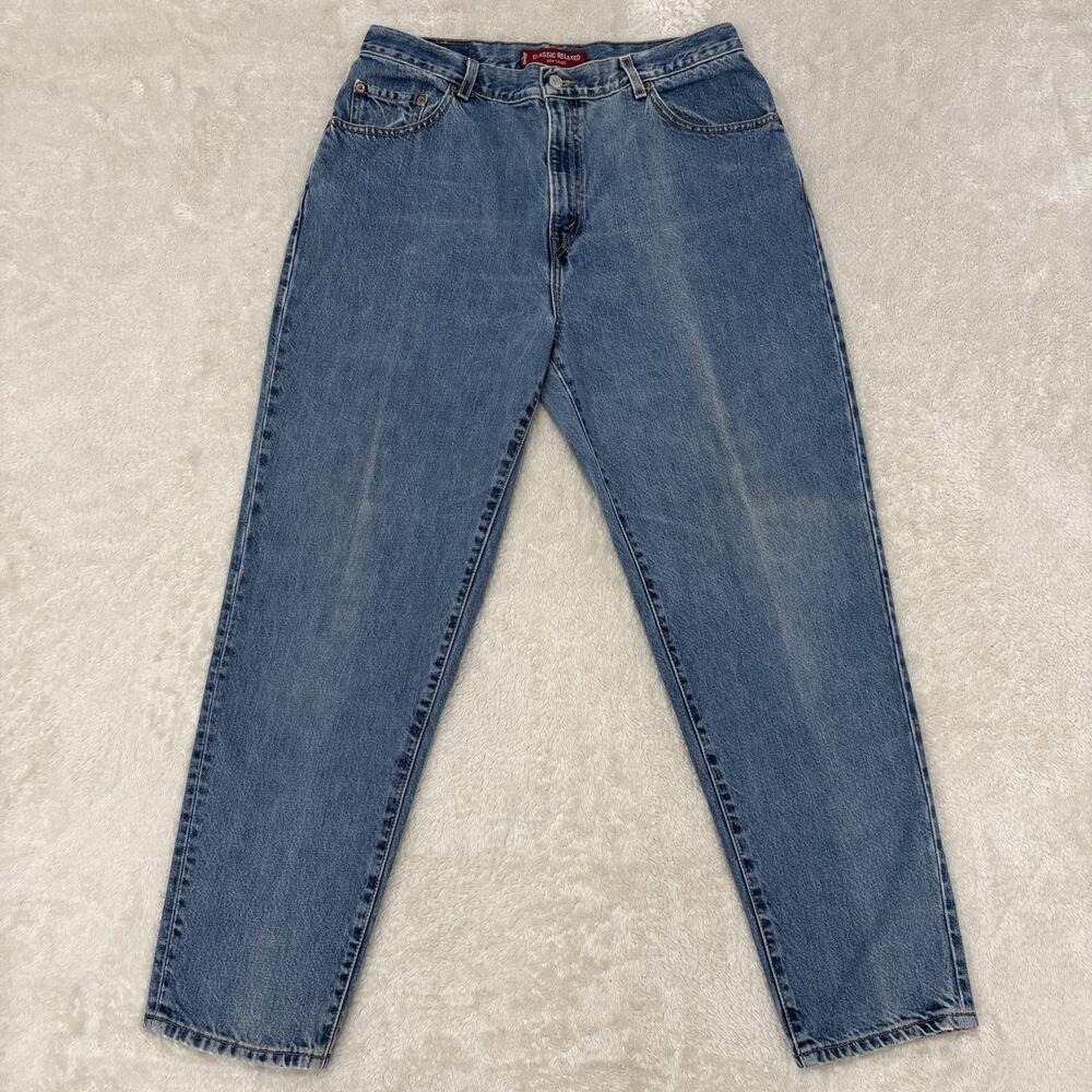 Levis 550 Womens 16 M Blue Jeans Classic Relaxed Tapered Leg 100% Cotton